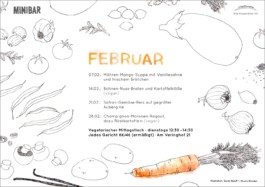 Illustrierte Speisekarte mit Möhre Karotte 