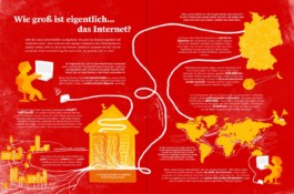 Illustrierte Infografik über die Internet-Infrastruktur