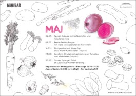 Illustrierte Speisekarte mit Roter Beete 