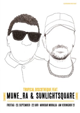 Illustriertes Porträt Mune Ra und Sunlightsquare 