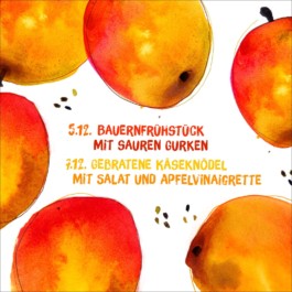 Food Illustration Apfel von Sarah Roloff 