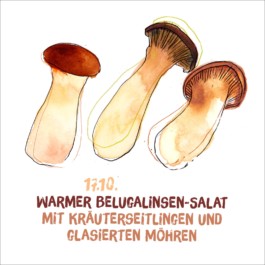 Foodillustration Kräuterseitling 