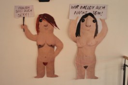 Illustrierte Frauen Demonstration