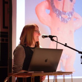 Foto von Sarah Roloff beim Designtalk 