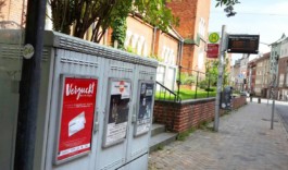 Illustriertes Veranstaltungsplakat für Verguckt, Straßenplakatierung