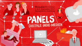 Artwork für ein Gesprächspanel über digitale Indie-Medien 