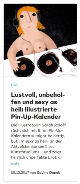 Artikel Sarah Roloff Pin-Up-Kalender bei Page Online 