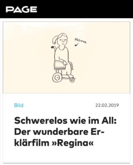 Artikel auf Page Online über den illustrierten Erklärfilm Regina von Sarah Roloff | Studio Ranokel