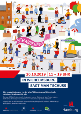 Illustriertes Veranstaltungsplakat als Wimmelbild mit dem Fokus Diversität